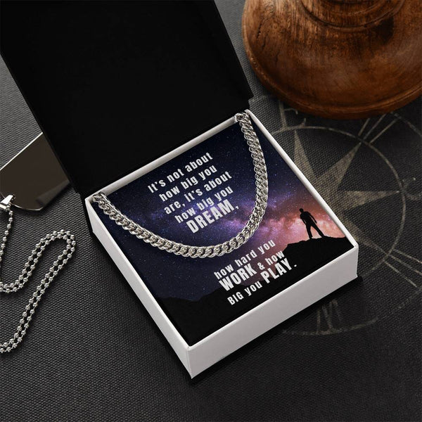 Dream Boldly, Shine Brightly: The Empowerment Cuban Link Chain Necklace Jewelry/Cubanlink ShineOn Fulfillment 