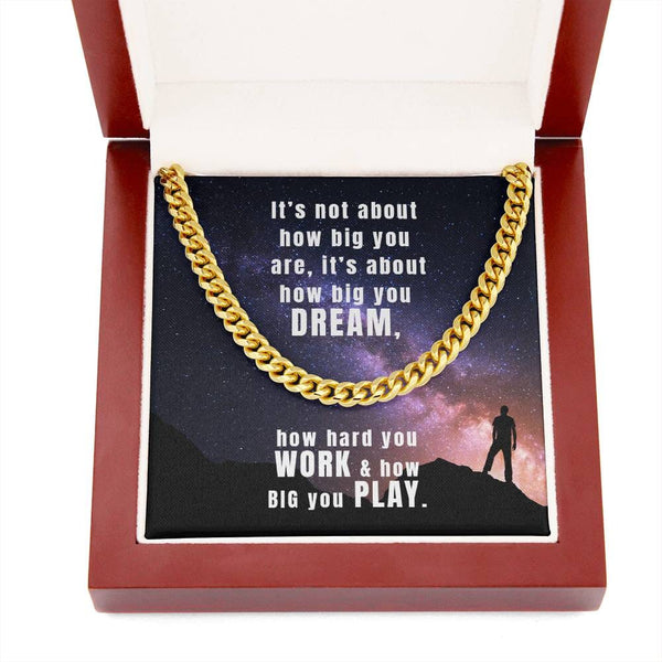 Dream Boldly, Shine Brightly: The Empowerment Cuban Link Chain Necklace Jewelry/Cubanlink ShineOn Fulfillment 