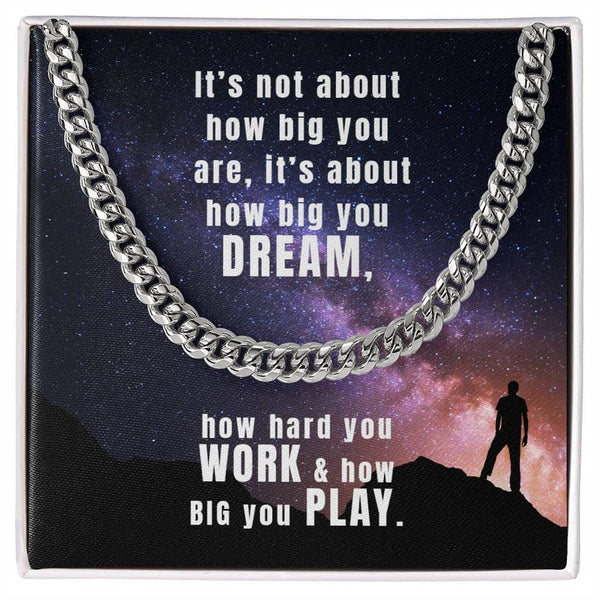 Dream Boldly, Shine Brightly: The Empowerment Cuban Link Chain Necklace Jewelry/Cubanlink ShineOn Fulfillment 