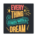 Dream Inspirer: Elegant High Gloss Metal Print with Timeless Message Print/Metal ShineOn Fulfillment 