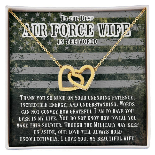 Embrace of Hearts Necklace: A Tribute to the Strength of an Air Force Wife Jewelry/InterlockingHearts ShineOn Fulfillment 