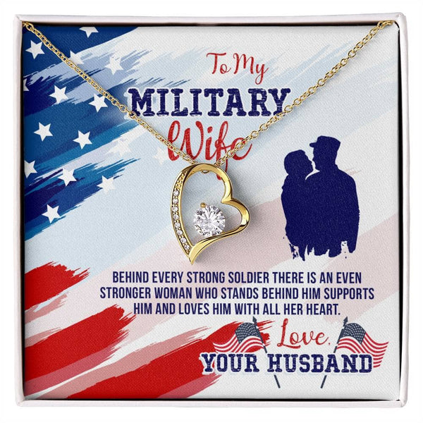 Embrace of Strength Necklace: A Tribute to the Heart of a Military Wife Jewelry/ForeverLove ShineOn Fulfillment 