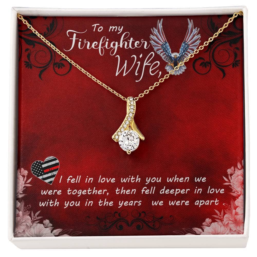 Embrace of Valor: The Alluring Beauty Necklace for the Firefighter's Wife Jewelry/AlluringBeauty ShineOn Fulfillment 