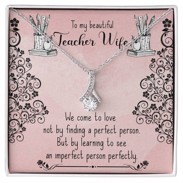 Embrace Perfection Necklace: A Tribute to Your Beloved Teacher Wife Jewelry/AlluringBeauty ShineOn Fulfillment 