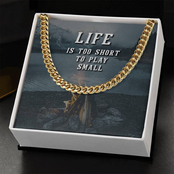 Empower Elegance: The Inspirational Cuban Link Chain - Embrace Life's Bold Journey Jewelry/Cubanlink ShineOn Fulfillment 14K Yellow Gold Finish Standard Box 