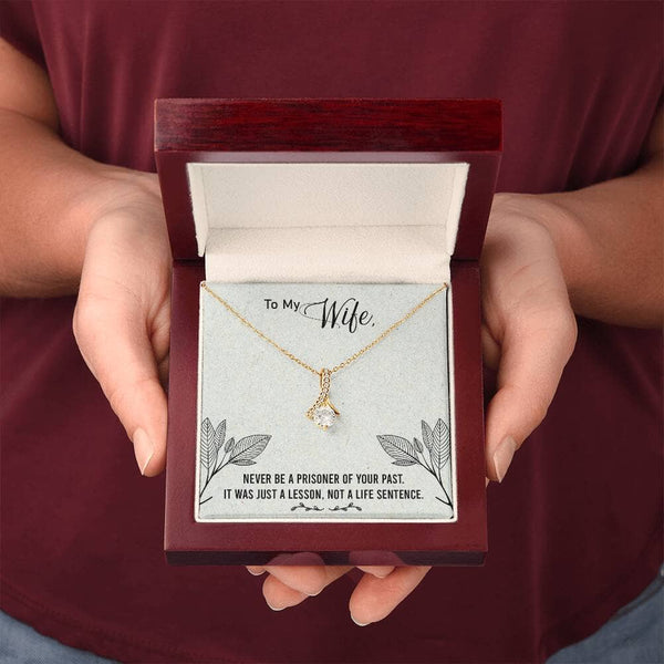 Empower Her Elegance: The Alluring Beauty Necklace - A Testament to Love and Resilience Jewelry/AlluringBeauty ShineOn Fulfillment 18K Yellow Gold Finish Luxury Box 