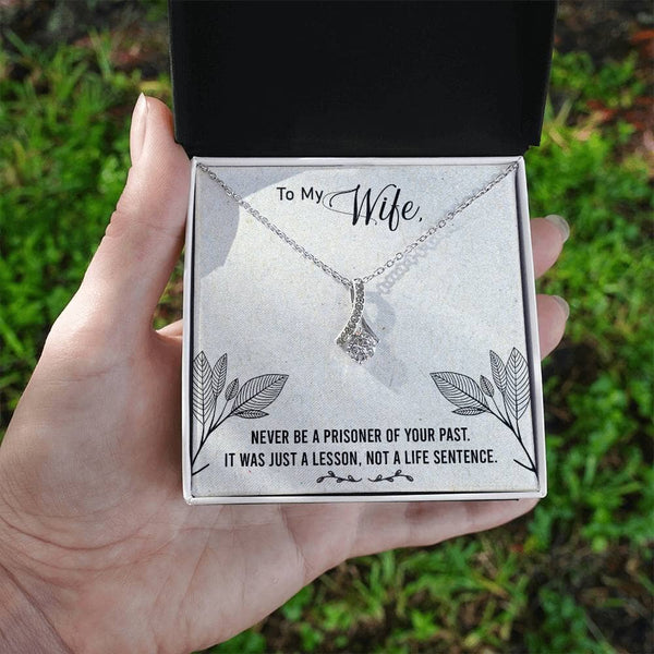 Empower Her Elegance: The Alluring Beauty Necklace - A Testament to Love and Resilience Jewelry/AlluringBeauty ShineOn Fulfillment White Gold Finish Standard Box 