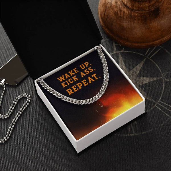 Empower Link Necklace: Unleash Your Strength Every Day Jewelry/Cubanlink ShineOn Fulfillment Stainless Steel Standard Box 