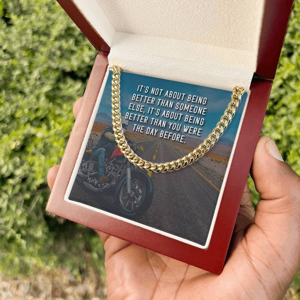 Empowerment Elegance: The Inspirational Cuban Link Chain Necklace Jewelry/Cubanlink ShineOn Fulfillment 14K Yellow Gold Finish Luxury Box 