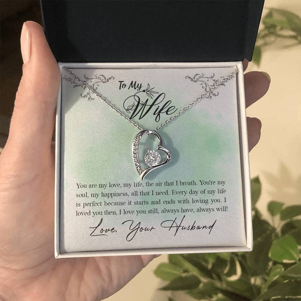 Enchanted Heart: The Eternal Love Necklace - A Timeless Symbol of Unbreakable Bonds Jewelry/ForeverLove ShineOn Fulfillment 14k White Gold Finish Standard Box 