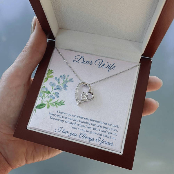 Enchanted Heart: The Forever Love Necklace - A Symbol of Eternal Devotion Jewelry/ForeverLove ShineOn Fulfillment 14k White Gold Finish Luxury Box 