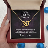 Enchanted Hearts Necklace: A Symbol of Eternal Love and Elegance Jewelry/InterlockingHearts ShineOn Fulfillment 18K Yellow Gold Finish Luxury Box 