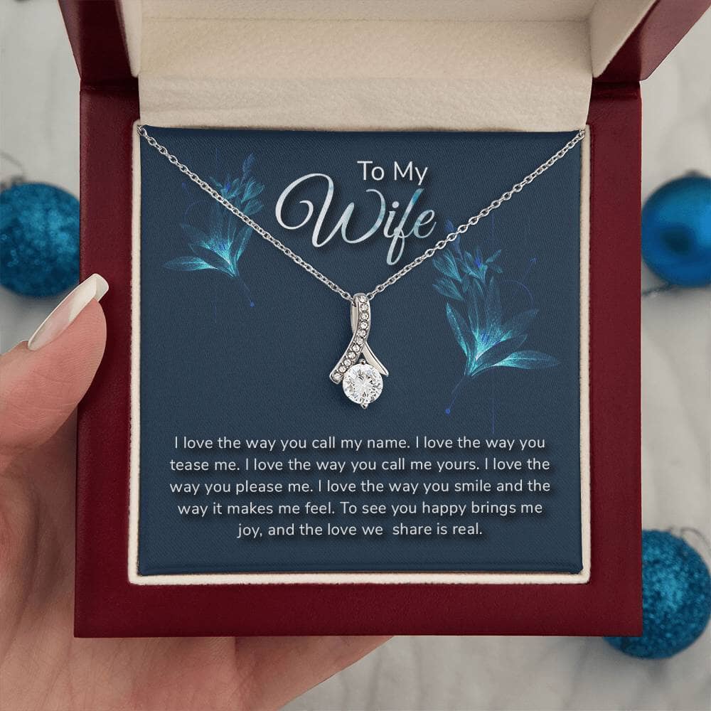 Enchanted Love Ribbon Necklace - A Dazzling Symbol of Everlasting Affection Jewelry/AlluringBeauty ShineOn Fulfillment White Gold Finish Luxury Box 