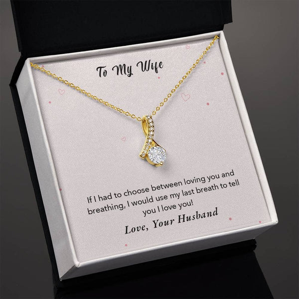 Enchanted Love Ribbon Necklace: A Timeless Token of Unending Affection Jewelry/AlluringBeauty ShineOn Fulfillment 