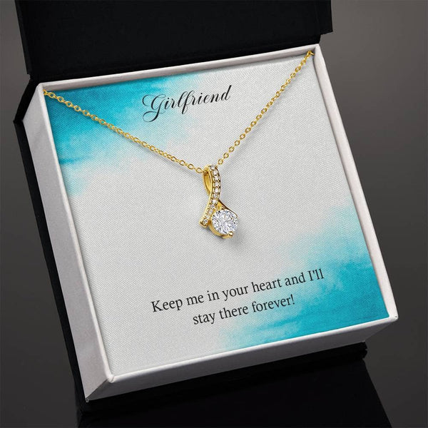 Enchanted Love Ribbon Necklace: Forever In Your Heart Jewelry/AlluringBeauty ShineOn Fulfillment 