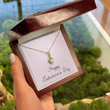 Enchanting Hearts Necklace: Sparkle Her Valentine's Day with Timeless Elegance Jewelry/AlluringBeauty ShineOn Fulfillment 18K Yellow Gold Finish Luxury Box 