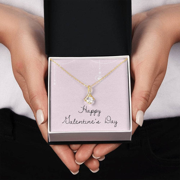 Enchanting Hearts Necklace: Sparkle Her Valentine's Day with Timeless Elegance Jewelry/AlluringBeauty ShineOn Fulfillment 18K Yellow Gold Finish Standard Box 