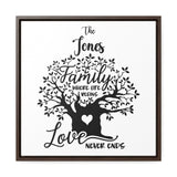 Endless Love Framed Canvas - Personalized Family Name Art Canvas printify 