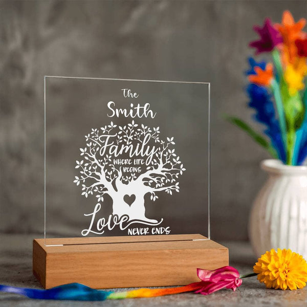 Endless Love & Life Acrylic Plaque - A Family Keepsake Acrylic/Square ShineOn Fulfillment 