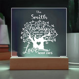 Endless Love & Life Acrylic Plaque - A Family Keepsake Acrylic/Square ShineOn Fulfillment LED Corded Base 