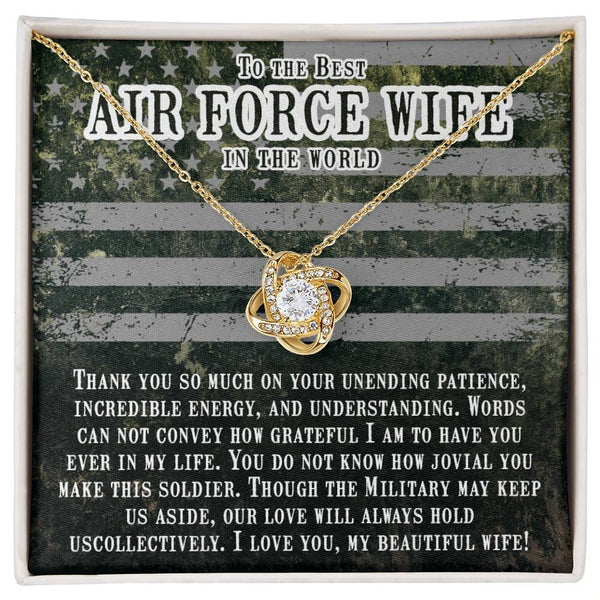 Enduring Love Knot Necklace: A Tribute to the Unwavering Spirit of an Air Force Wife Jewelry/LoveKnot ShineOn Fulfillment 