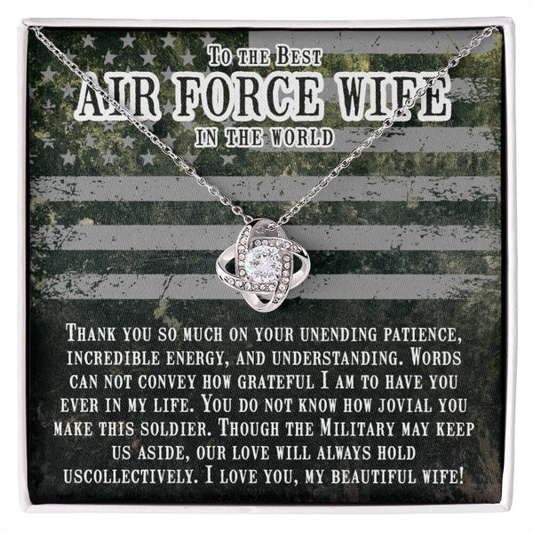 Enduring Love Knot Necklace: A Tribute to the Unwavering Spirit of an Air Force Wife Jewelry/LoveKnot ShineOn Fulfillment 