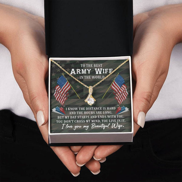 Enduring Love Pendant: A Tribute to the Strength and Grace of an Army Wife Jewelry/AlluringBeauty ShineOn Fulfillment 18K Yellow Gold Finish Standard Box 