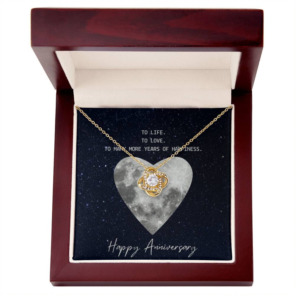 Entwined Hearts Necklace: A Symbol of Eternal Love and Joyful Anniversaries Jewelry/LoveKnot ShineOn Fulfillment 