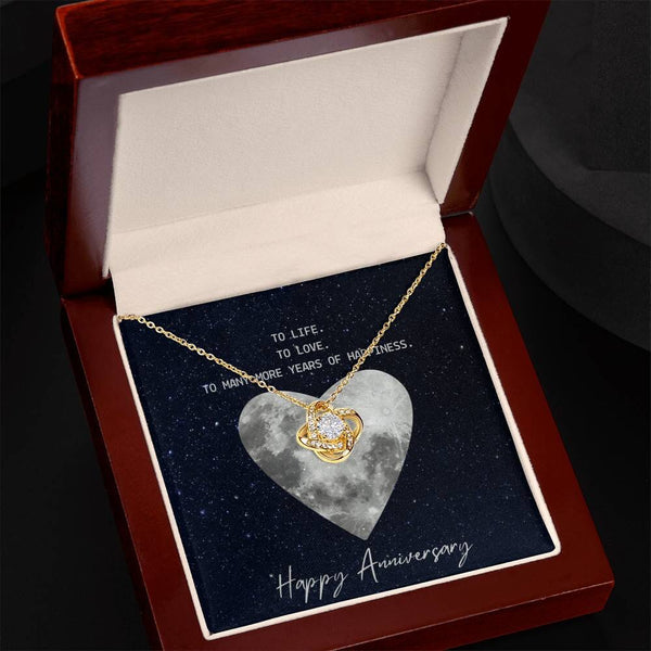 Entwined Hearts Necklace: A Symbol of Eternal Love and Joyful Anniversaries Jewelry/LoveKnot ShineOn Fulfillment 