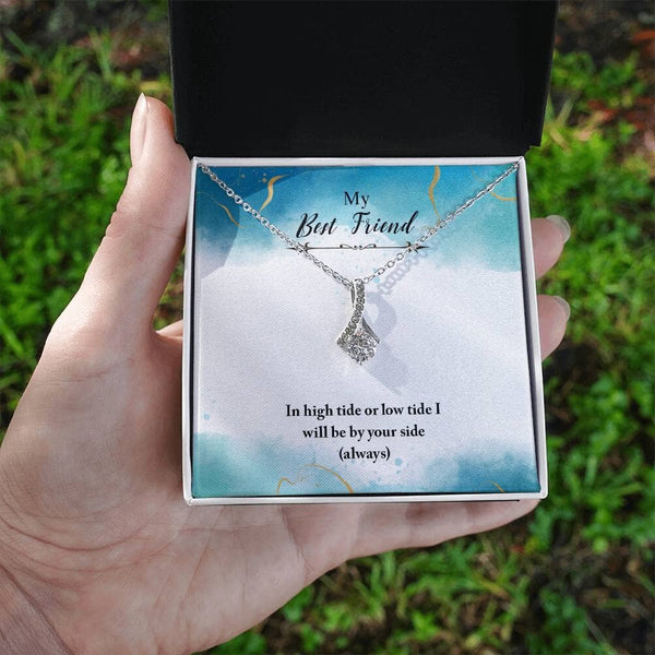 Eternal Bond Alluring Beauty Necklace: A Timeless Symbol of Unbreakable Friendship Jewelry/AlluringBeauty ShineOn Fulfillment White Gold Finish Standard Box 