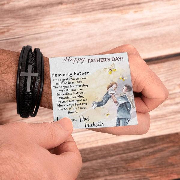 "Eternal Bond" - Father's Day Luxury Bracelet with Personalized Prayer Card Jewelry ShineOn Fulfillment 