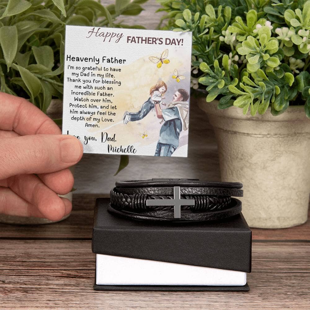 "Eternal Bond" - Father's Day Luxury Bracelet with Personalized Prayer Card Jewelry ShineOn Fulfillment 