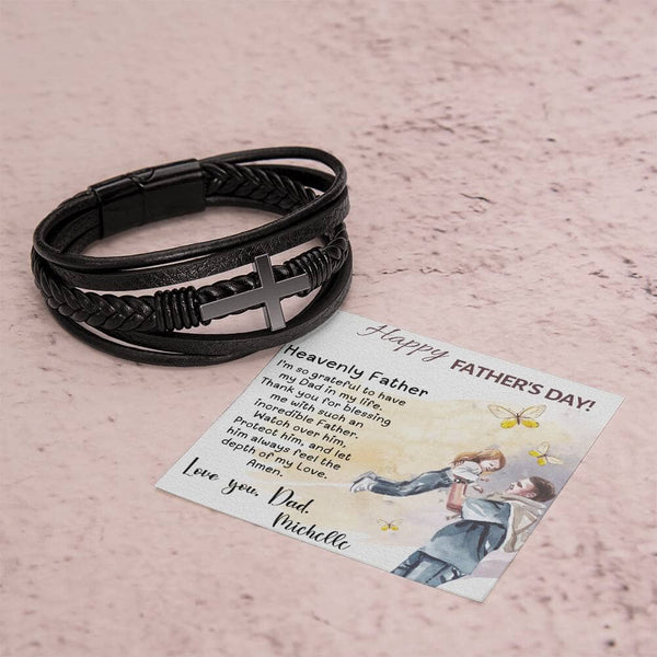 "Eternal Bond" - Father's Day Luxury Bracelet with Personalized Prayer Card Jewelry ShineOn Fulfillment 