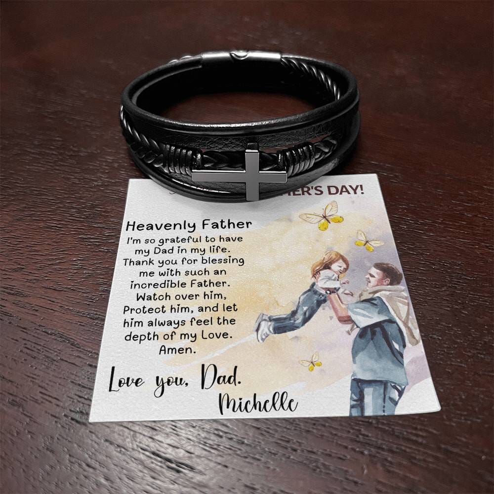 "Eternal Bond" - Father's Day Luxury Bracelet with Personalized Prayer Card Jewelry ShineOn Fulfillment 