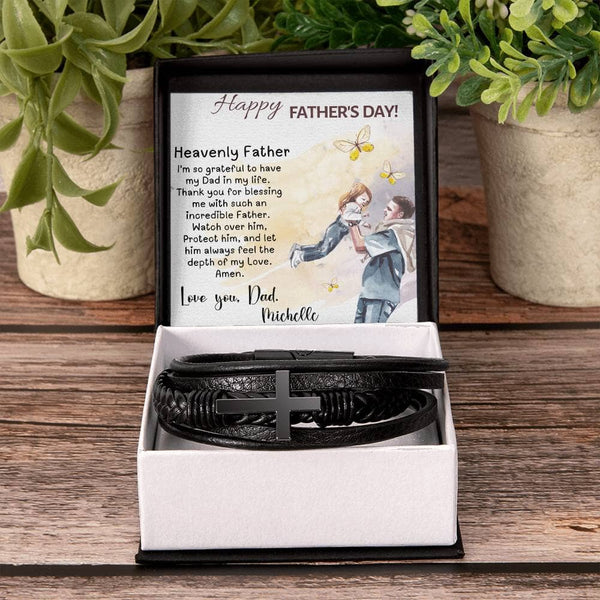 "Eternal Bond" - Father's Day Luxury Bracelet with Personalized Prayer Card Jewelry ShineOn Fulfillment 