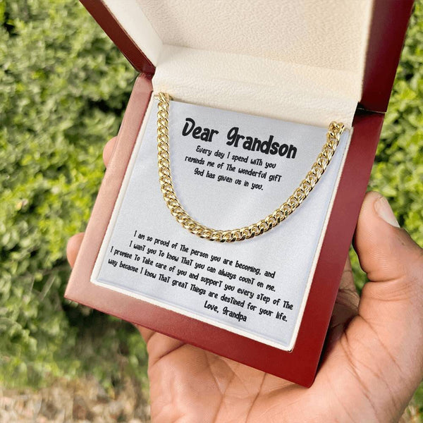 Eternal Bond: Grand Legacy Cuban Link Chain with Personalized Message Jewelry/Cubanlink ShineOn Fulfillment 14K Yellow Gold Finish Luxury Box 