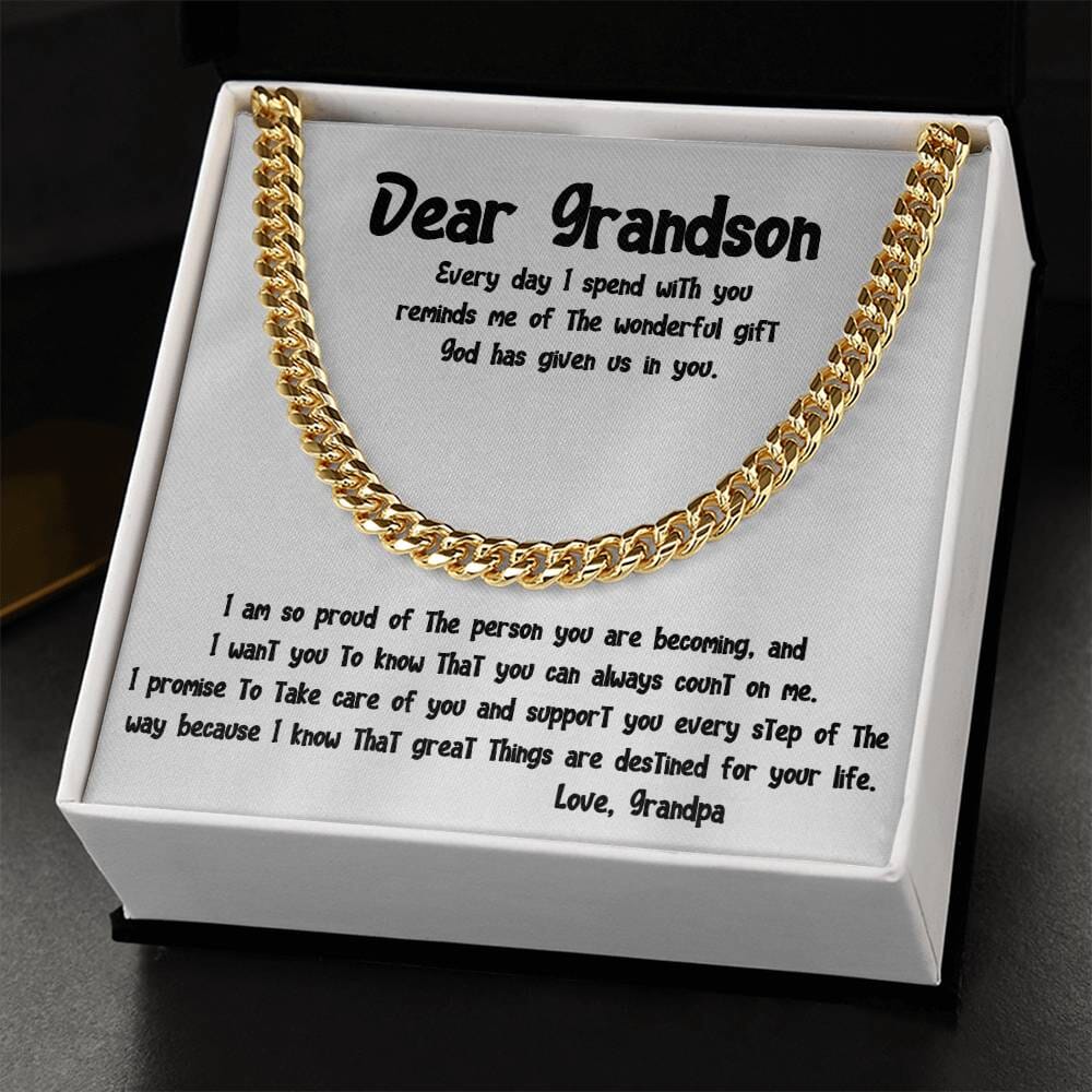 Eternal Bond: Grand Legacy Cuban Link Chain with Personalized Message Jewelry/Cubanlink ShineOn Fulfillment 