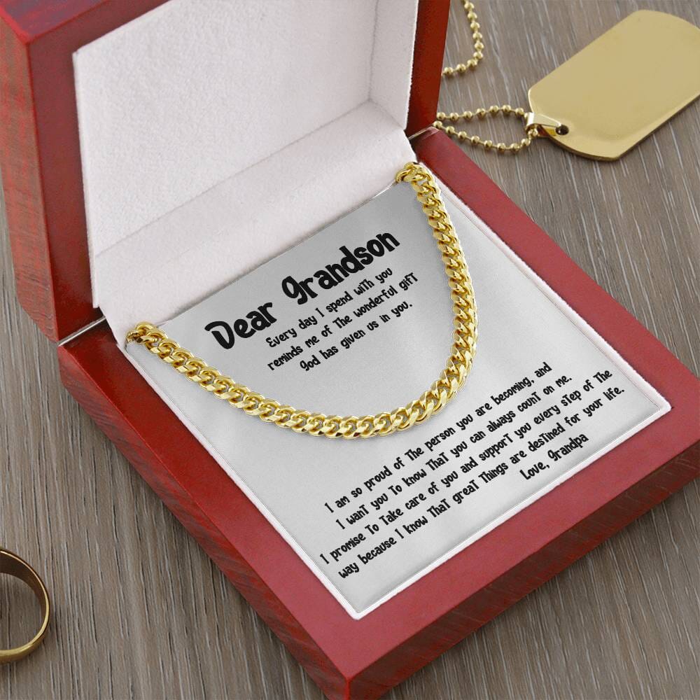 Eternal Bond: Grand Legacy Cuban Link Chain with Personalized Message Jewelry/Cubanlink ShineOn Fulfillment 