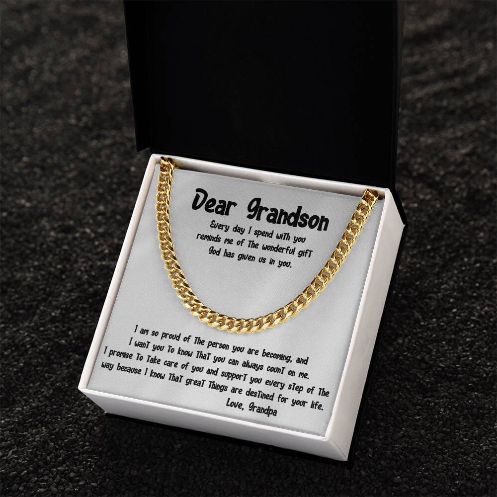 Eternal Bond: Grand Legacy Cuban Link Chain with Personalized Message Jewelry/Cubanlink ShineOn Fulfillment 