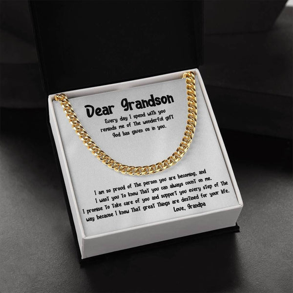 Eternal Bond: Grand Legacy Cuban Link Chain with Personalized Message Jewelry/Cubanlink ShineOn Fulfillment 