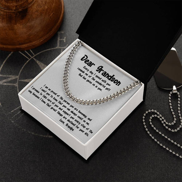 Eternal Bond: Grand Legacy Cuban Link Chain with Personalized Message Jewelry/Cubanlink ShineOn Fulfillment Stainless Steel Standard Box 