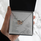 Eternal Bond Interlocking Hearts Necklace: A Timeless Symbol of Love and Patience Jewelry/InterlockingHearts ShineOn Fulfillment Polished Stainless Steel & Rose Gold Finish Standard Box 