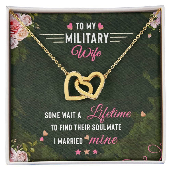 Eternal Bond Interlocking Hearts Necklace: A Tribute to the Love of a Military Wife Jewelry/InterlockingHearts ShineOn Fulfillment 