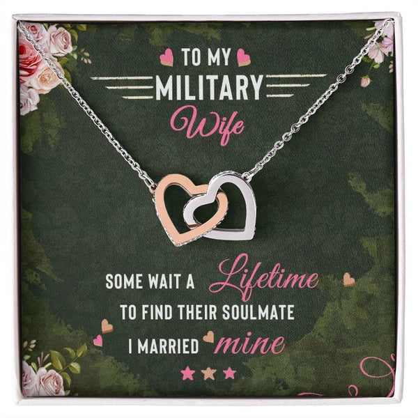 Eternal Bond Interlocking Hearts Necklace: A Tribute to the Love of a Military Wife Jewelry/InterlockingHearts ShineOn Fulfillment 