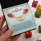 Eternal Bond: Interlocking Hearts Necklace with Love Note Jewelry/InterlockingHearts ShineOn Fulfillment 18K Yellow Gold Finish Standard Box 