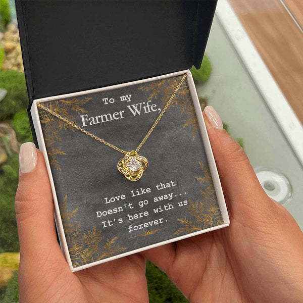 Eternal Bond Love Knot Necklace: A Timeless Symbol of Unbreakable Love Jewelry/LoveKnot ShineOn Fulfillment 18K Yellow Gold Finish Standard Box 