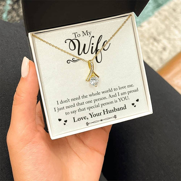 Eternal Bond Necklace: A Symbol of Love and Devotion for Your Cherished Wife Jewelry/AlluringBeauty ShineOn Fulfillment 18K Yellow Gold Finish Standard Box 