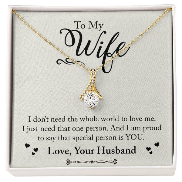 Eternal Bond Necklace: A Symbol of Love and Devotion for Your Cherished Wife Jewelry/AlluringBeauty ShineOn Fulfillment 