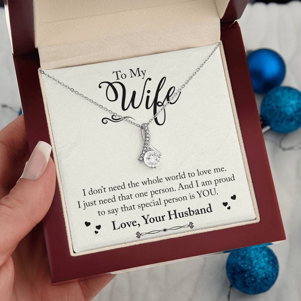 Eternal Bond Necklace: A Symbol of Love and Devotion for Your Cherished Wife Jewelry/AlluringBeauty ShineOn Fulfillment White Gold Finish Luxury Box 