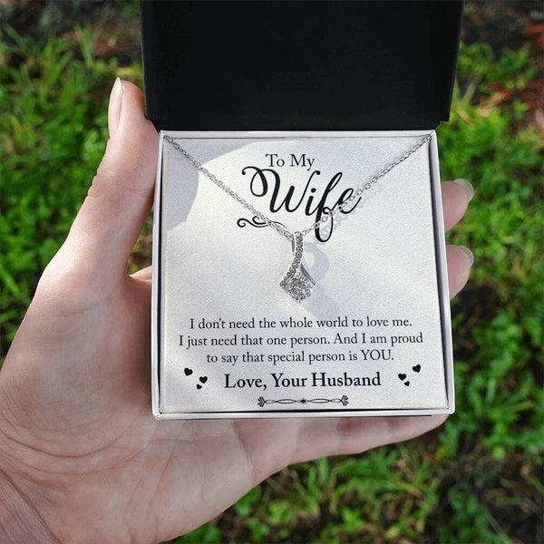 Eternal Bond Necklace: A Symbol of Love and Devotion for Your Cherished Wife Jewelry/AlluringBeauty ShineOn Fulfillment White Gold Finish Standard Box 